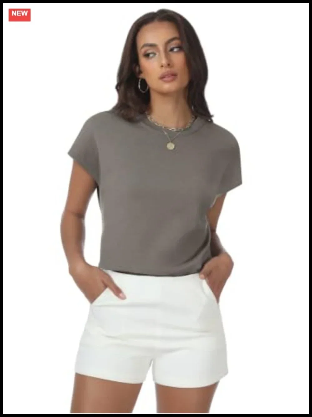 Short Sleeve Cap Sleeve Pullover Sweater Top Soft Lightweight Casual Summer